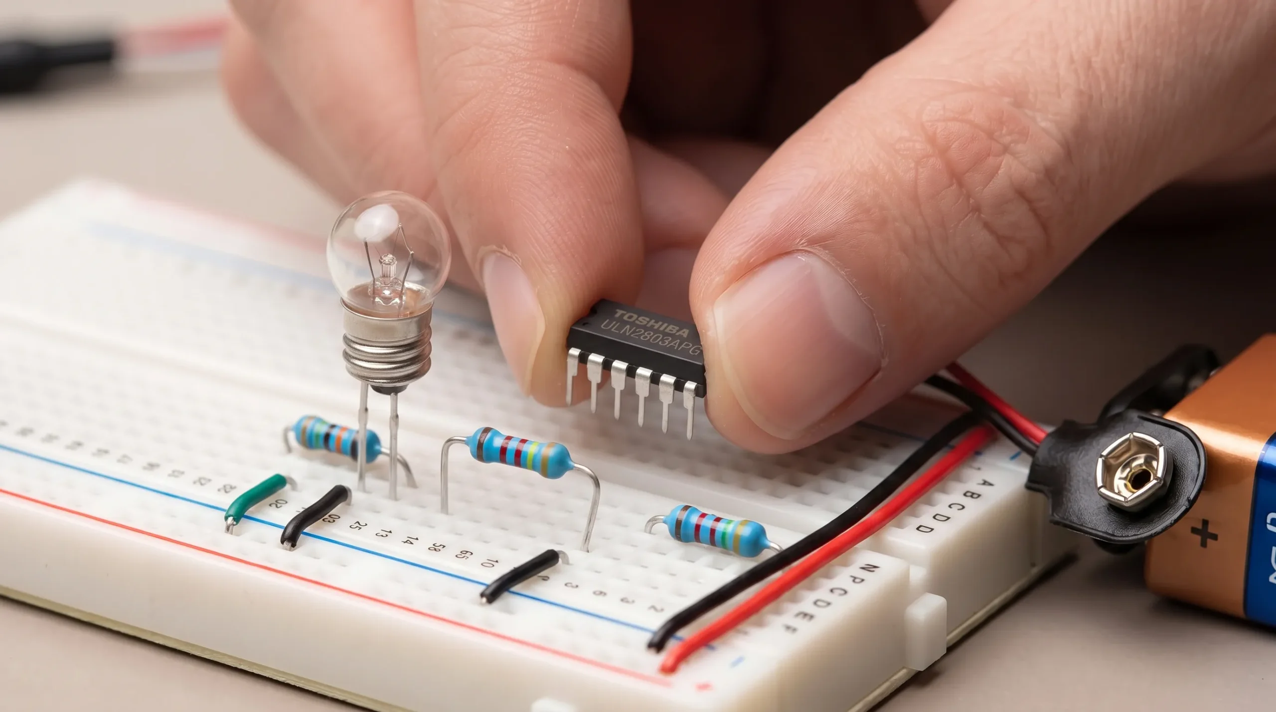 Solid-State Switching ตอนที่ 3 : ULN2803A ย่อโลกสวิตช์กำลัง 8 ช่องไว้ในชิปเดียว