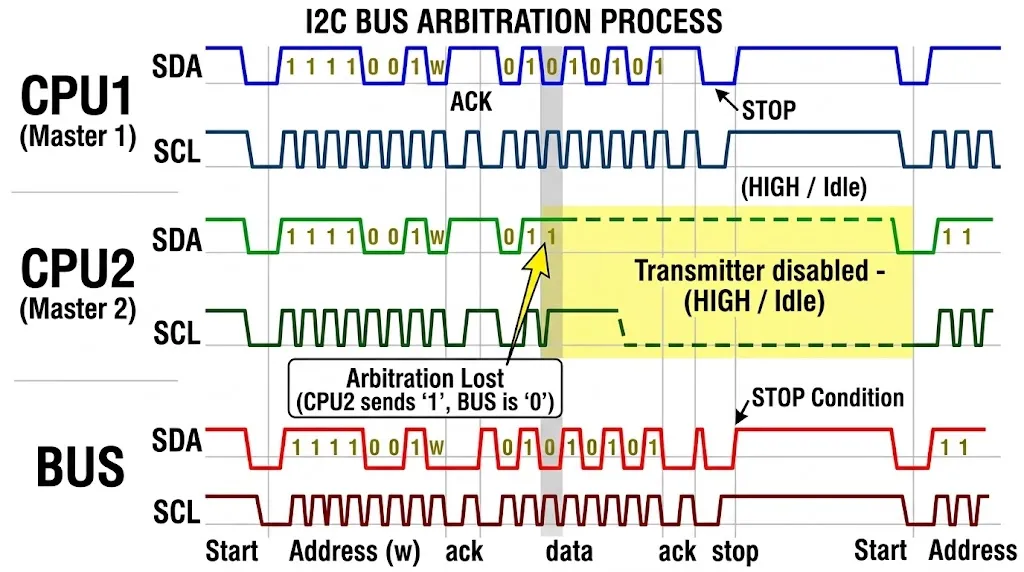 i2c arbitration example 