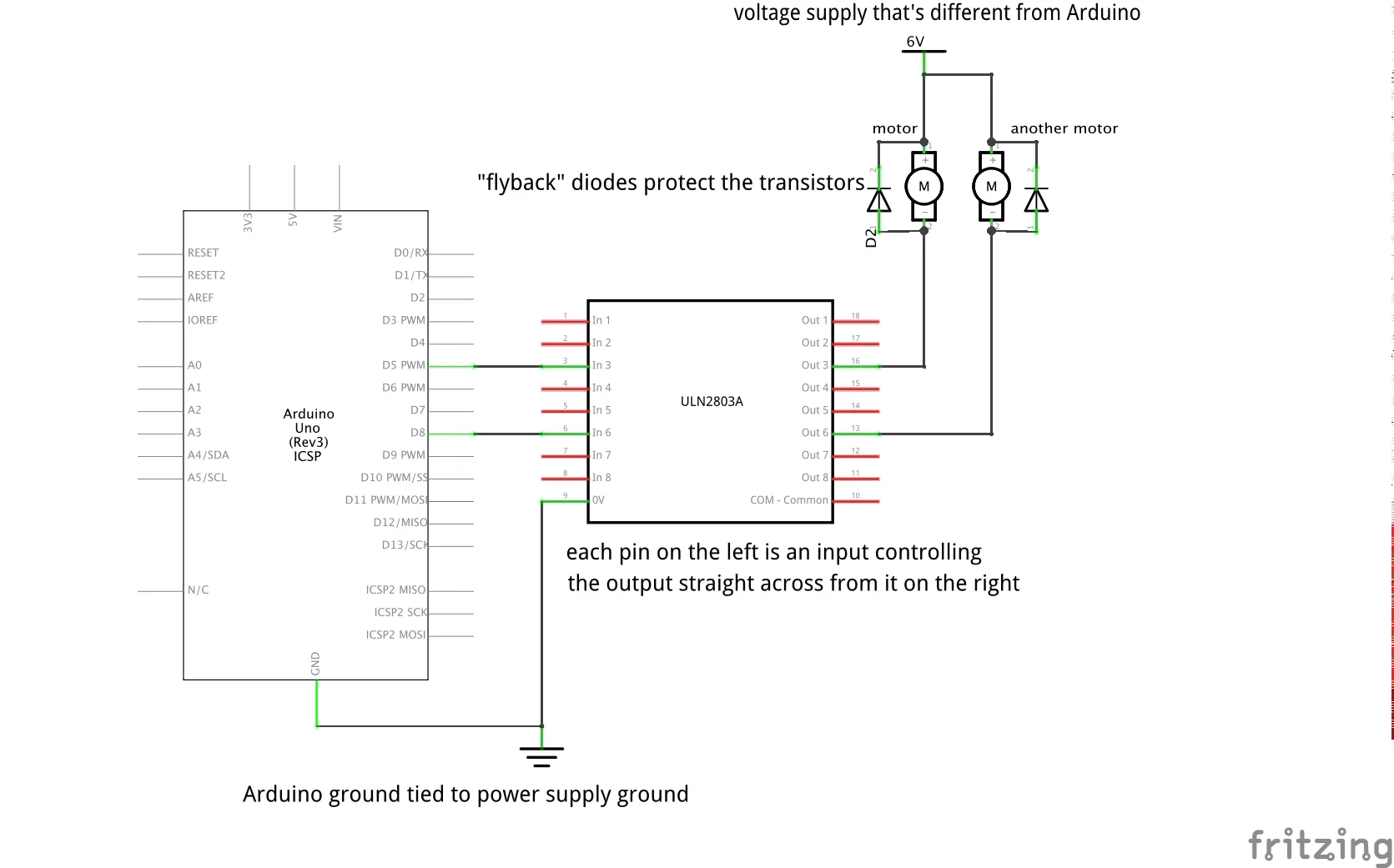 arduino control uln2803a